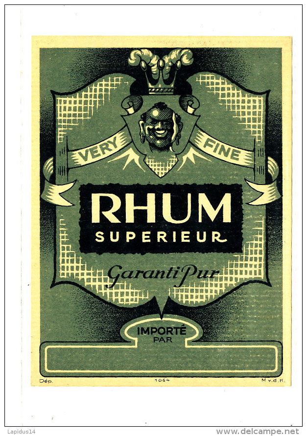 961 /  ETIQUETTE DE   RHUM  -  SUPERIEUR  VERY FINE - Rhum