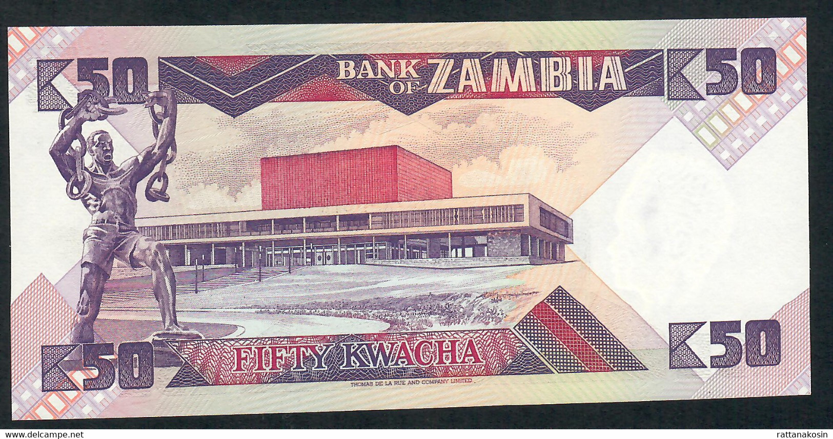ZAMBIA P28 50 KWACHA (1986) Choice #48/F Or 57/F Signature 7 UNC. - Zambie