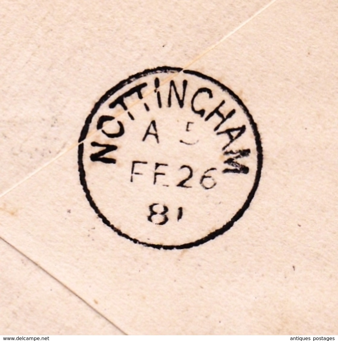 Lettre Londres 1881 London Nottingham Angleterre England One Penny Victoria - Marcofilie