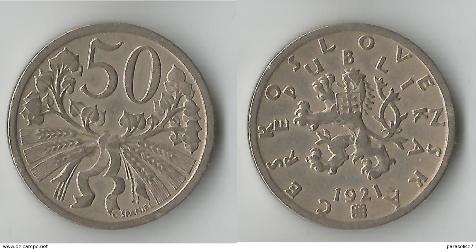 TCHEQUIE 50 HELLER 1921 - Czech Republic