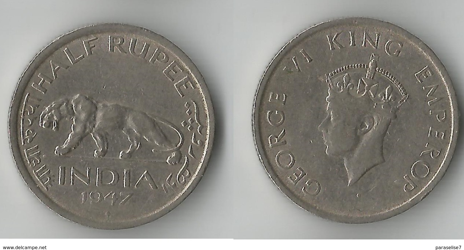 INDE HALF RUPEE 1947 - Inde