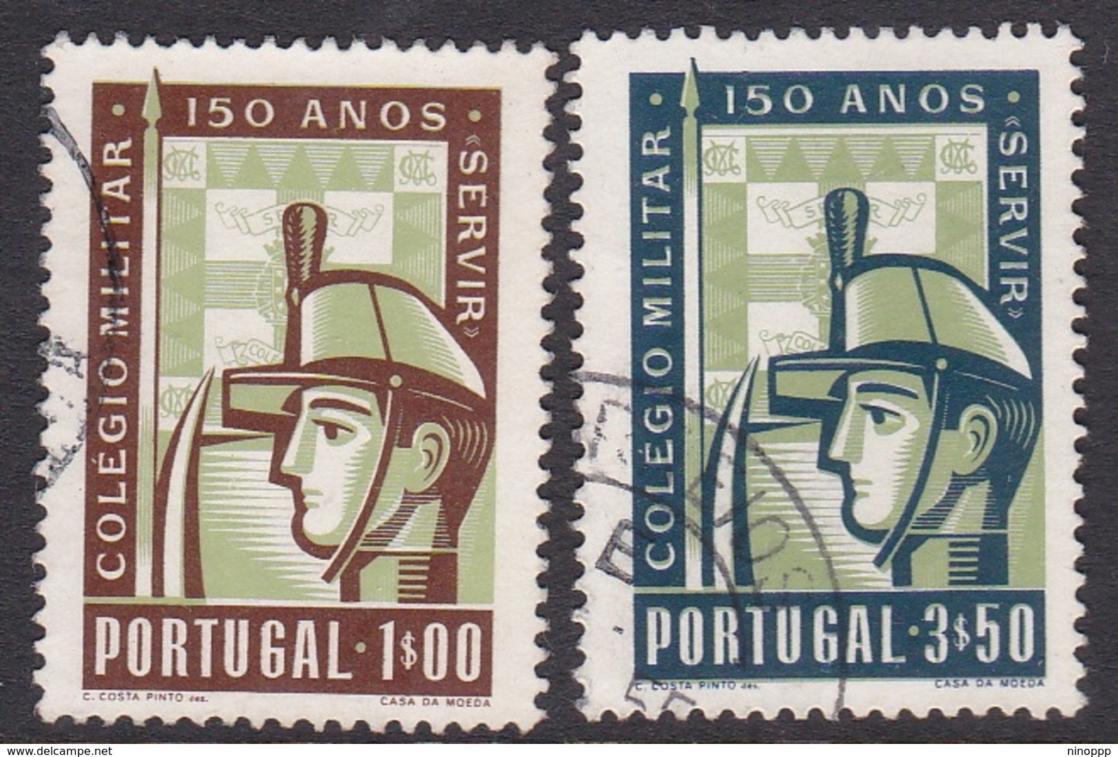 Portugal SG 1116-1117 1954 150th Anniversary Of Military College, Used - Usado
