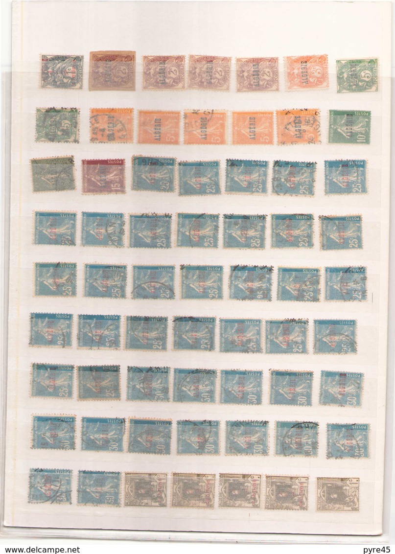 ALGERIE LOT DE 126 TIMBRES TOUT ETAT PRINCIPALEMENT OBLITERE - Collections, Lots & Séries