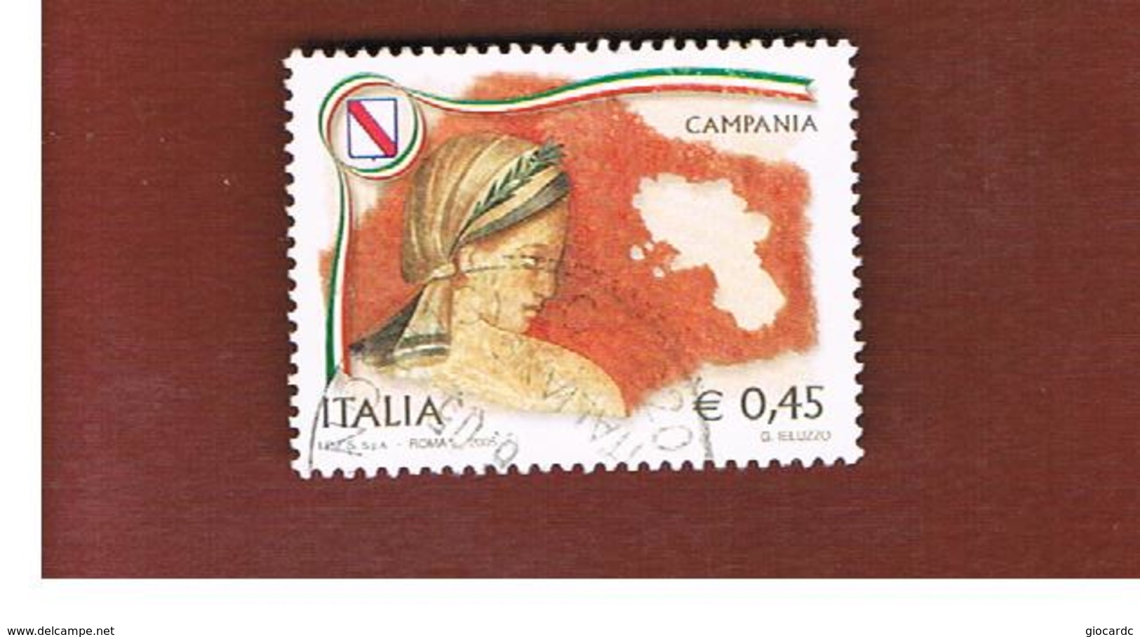 ITALIA REPUBBLICA  -   2005   REGIONI: CAMPANIA   -   USATO  ° - 2001-10: Usados