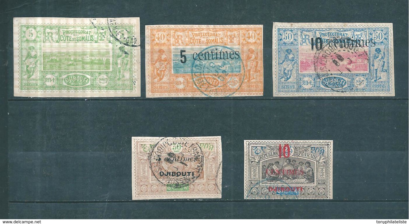 Colonies Timbres De Cote Des Somalis De 1902   N°27 A31 Oblitérés Cote 83€ - Neufs