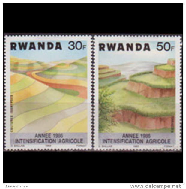 RWANDA 1983 - Scott# 1146-9 Soil Erosion 30-70f LH - Unused Stamps