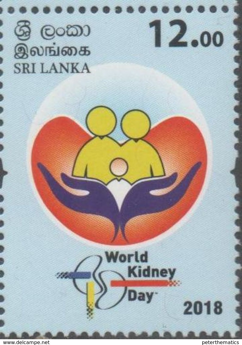 SRI  LANKA, 2017, MNH, WORLD KIDNEY DAY,1v - Other & Unclassified