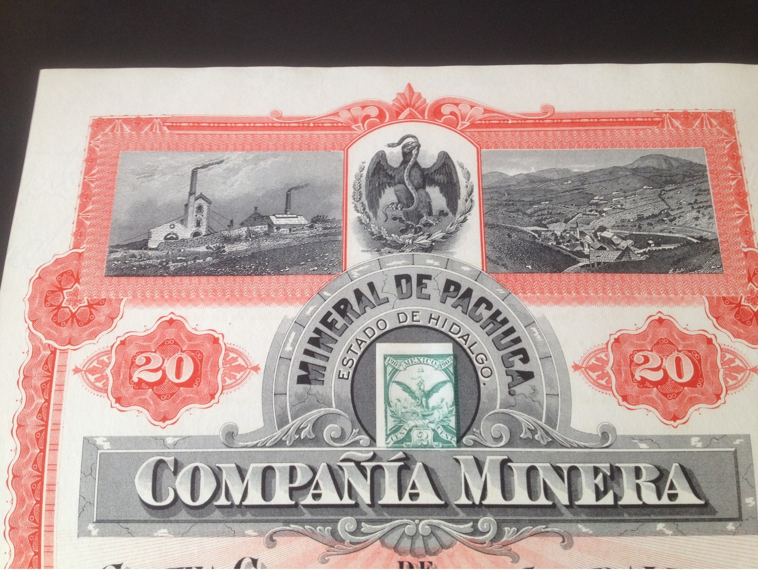 Action Mexique 1903 - Mines De "Copernico" 20 $ Superbe - Autres & Non Classés