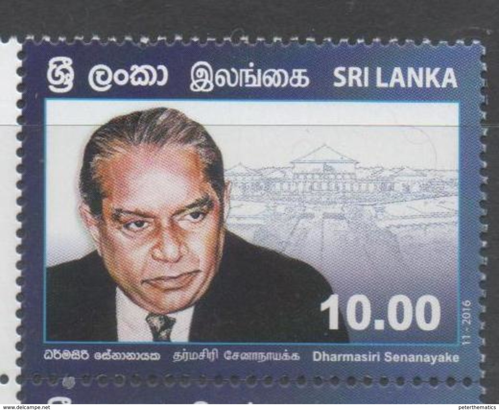 SRI LANKA, 2016, MNH,POLITICIANS,DHARMASIRI SENANAYAKE,   1v - Other & Unclassified