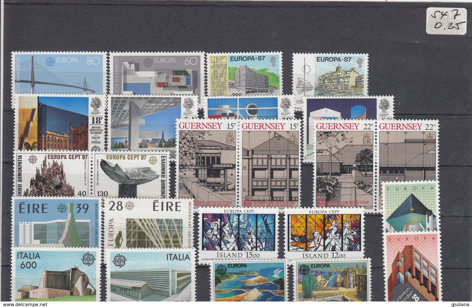 Europa Cept 1987- Architettura Moderna  72 Stamps** Su 78 - 1987