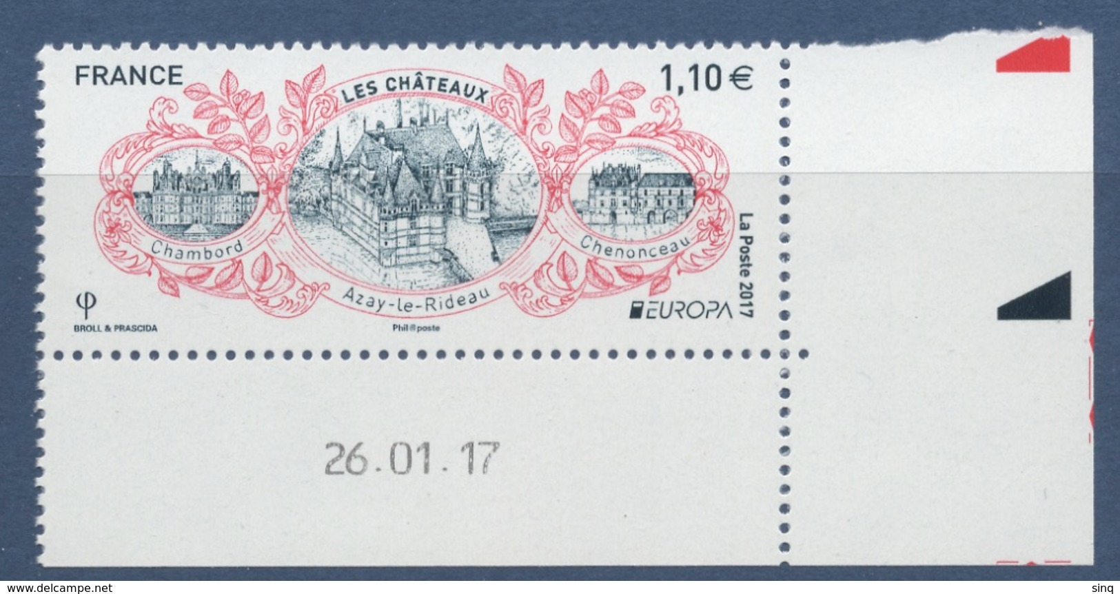 N° 5143 Architecture Et Patrimoine Valeur Faciale 1,10 Euros Coin Daté 26/01/17 - Unused Stamps