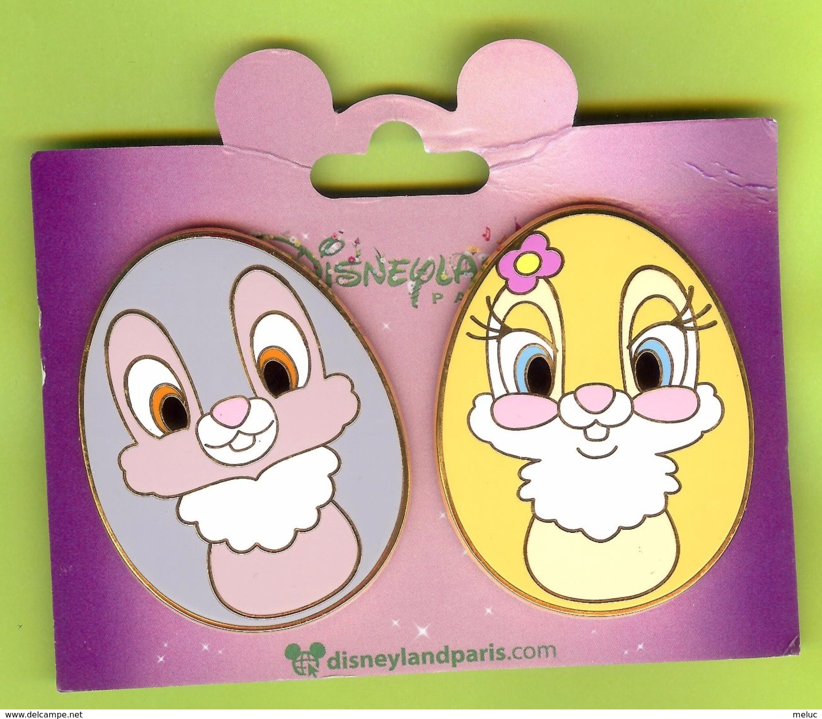 2 Gros Pin's BD Disney Oeufs Thumper /Panpan Mlle/Mme Bunny RARE - #598 - Disney