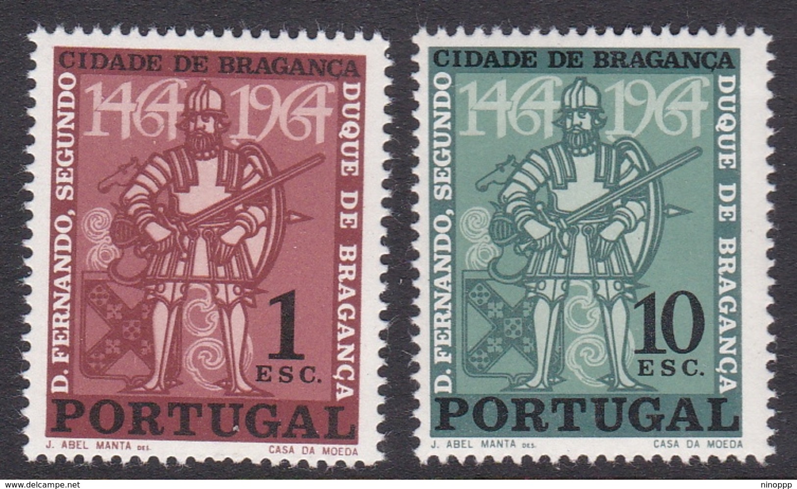 Portugal SG 1263-1264 1965 400th Anniversary Of Braganza, Mint Never Hinged - Nuevos