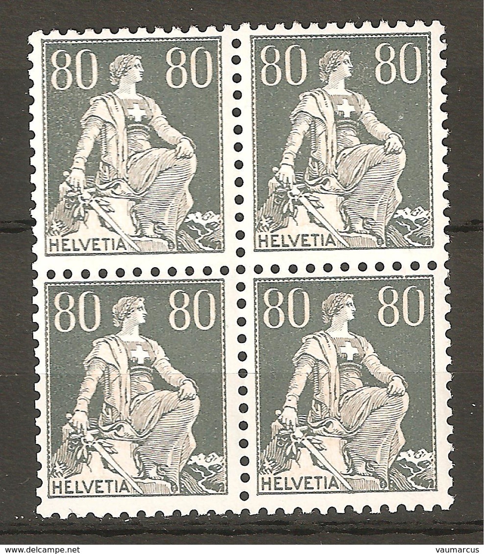 Zu 141y / Mi 141y / YT 166 Papier Crayeux Bloc De 4 **/MNH SBK 240,- Voir Description - Ungebraucht