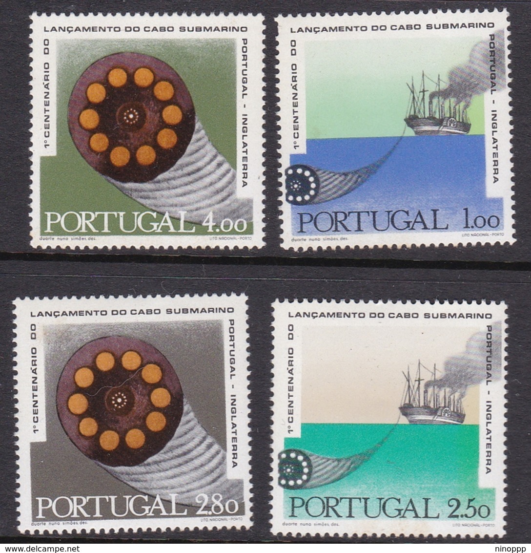 Portugal SG 1399-1402 1970 Centenary Of Submarine Cable, Mint Never Hinged, Light Toning - Unused Stamps