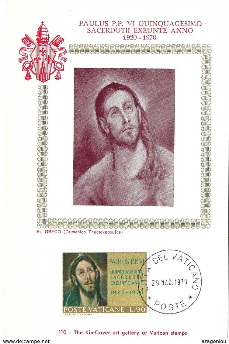 Paulus P.P. VI, 29.5. 1970 - Cartes-Maximum (CM)