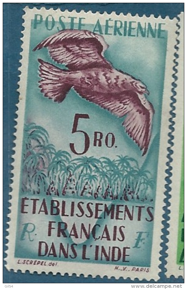 Inde Française  - Aérien - Yvert N° 20 **  - Bce 12101 - Nuevos