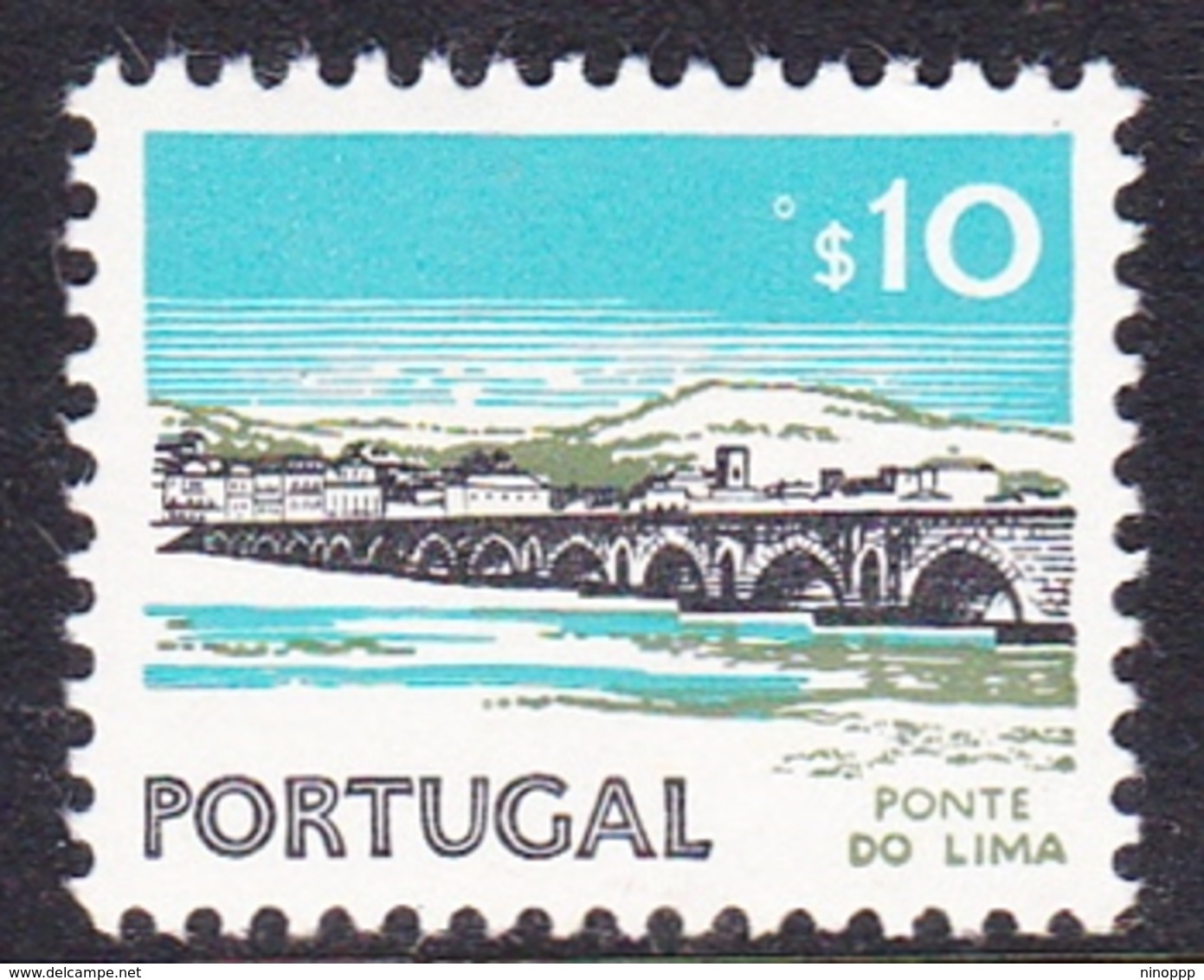 Portugal SG 1443 1974 Buildings And Views, 10c Lima Bridge, Mint Never Hinged - Unused Stamps