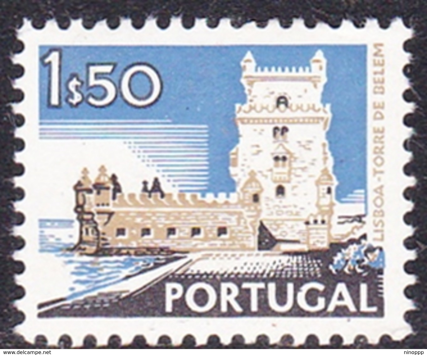 Portugal SG 1447 1972 Buildings And Views, 1e 50c Belem Tower, Mint Never Hinged - Unused Stamps