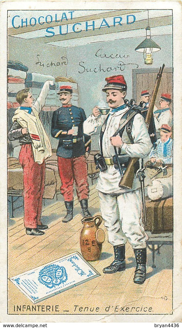 BEAU CHROMO - SUCHARD - "MILITARIA - INFANTERIE" - TRES BEL ETAT. - Suchard