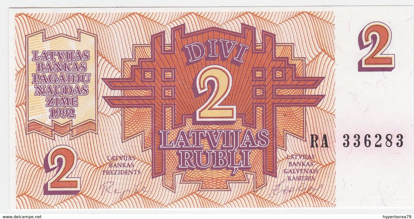 Latvia P 36 - 2 Rubli 1992 - UNC - Lettonie