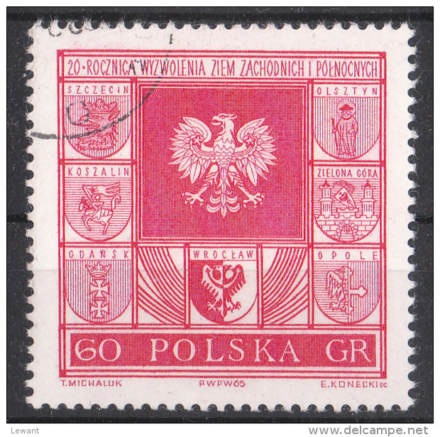 1965.05.08. Recovered Territories -Szczecin, Olsztyn, Koszalin, Zielona Gora, Gdansk, Wroclaw And Opole USED - Used Stamps