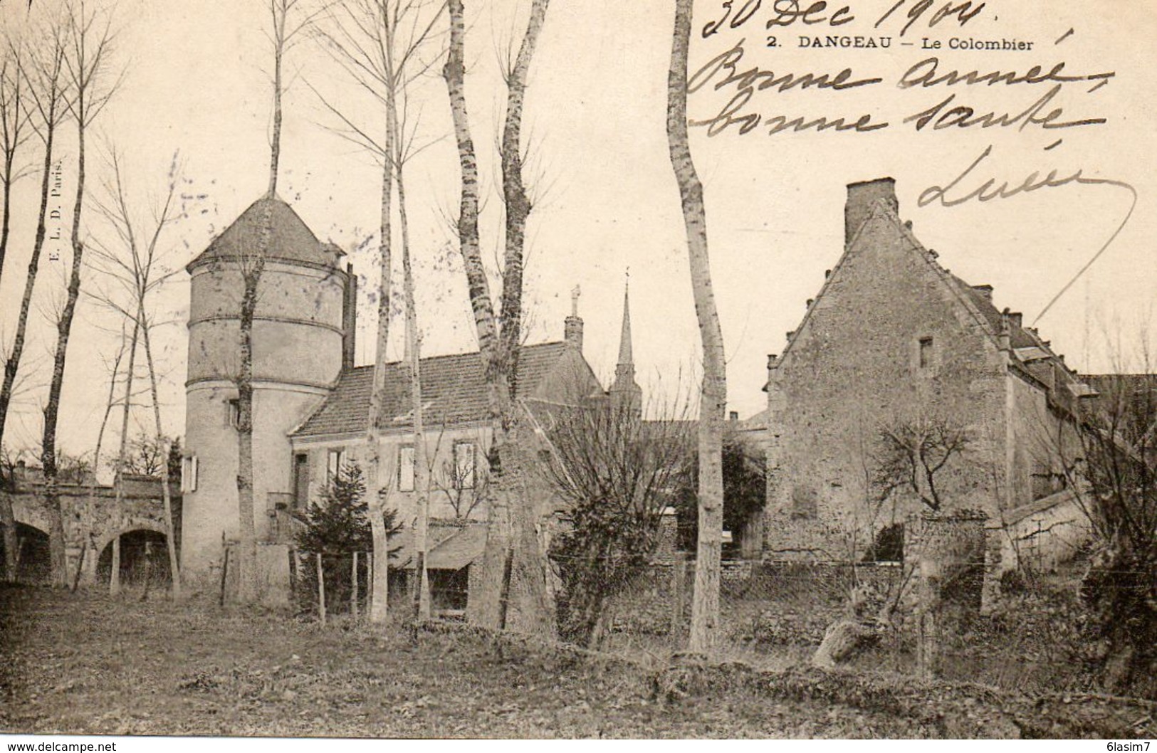 CPA - DANGEAU (28) - Aspect Du Château Et Du Colombier En 1904 - Otros & Sin Clasificación