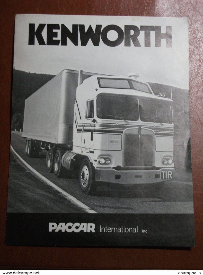 Livret Publicitaire - Dépliant Commercial - Camions Kenworth Paccar International Inc. - Années 70/80 - Prospectus - Automobil