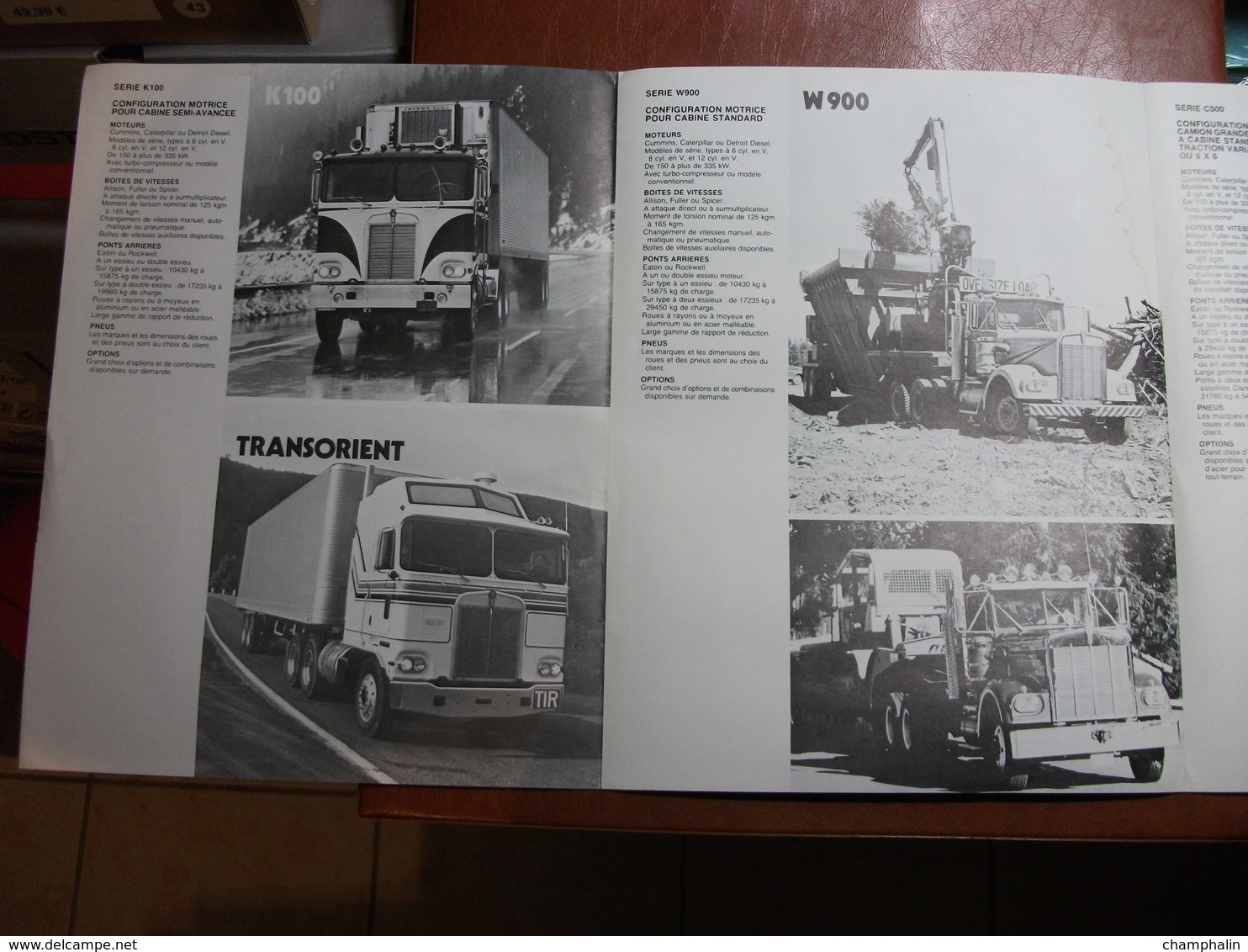 Livret Publicitaire - Dépliant Commercial - Camions Kenworth Paccar International Inc. - Années 70/80 - Prospectus - Automobil
