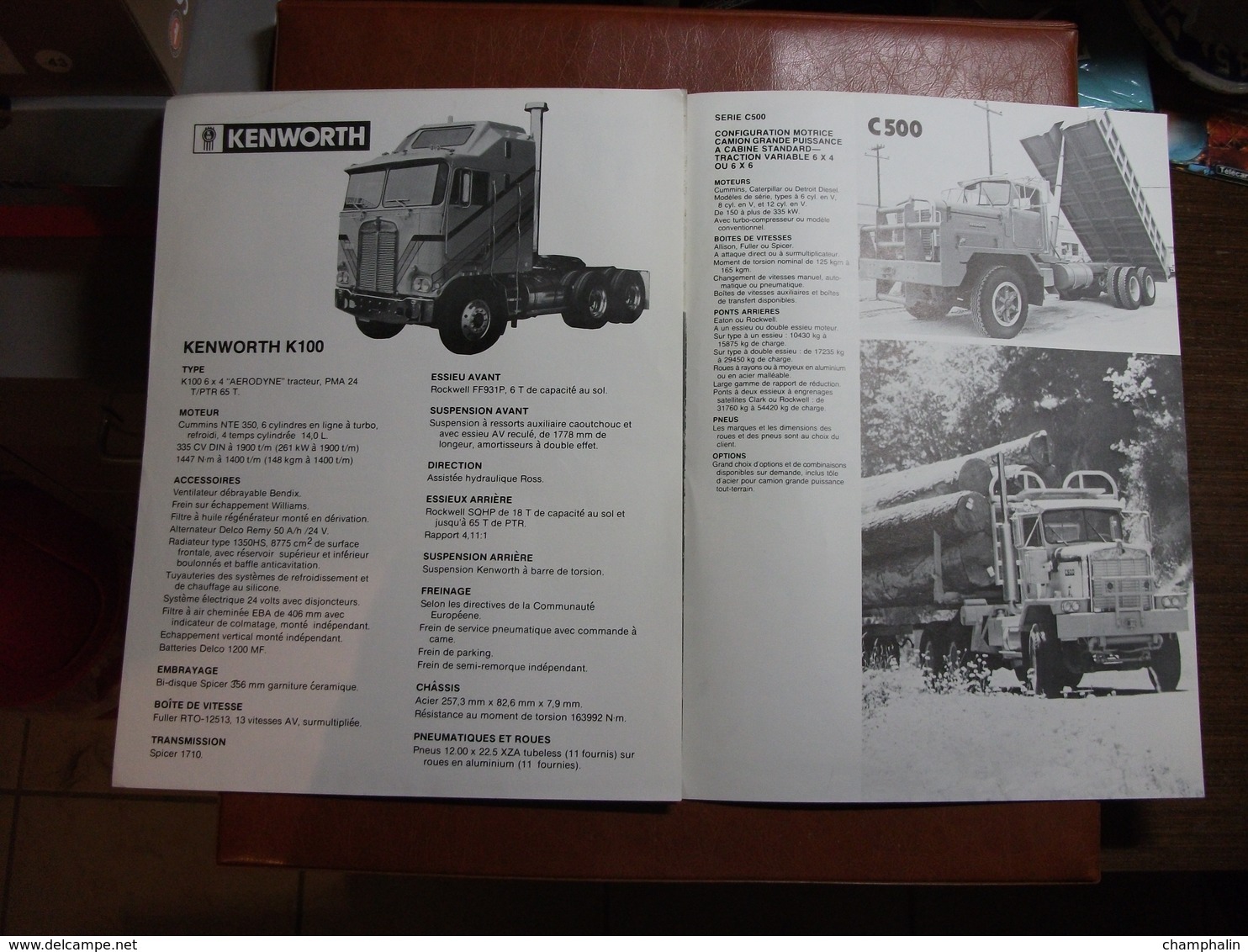 Livret Publicitaire - Dépliant Commercial - Camions Kenworth Paccar International Inc. - Années 70/80 - Prospectus - Automobil