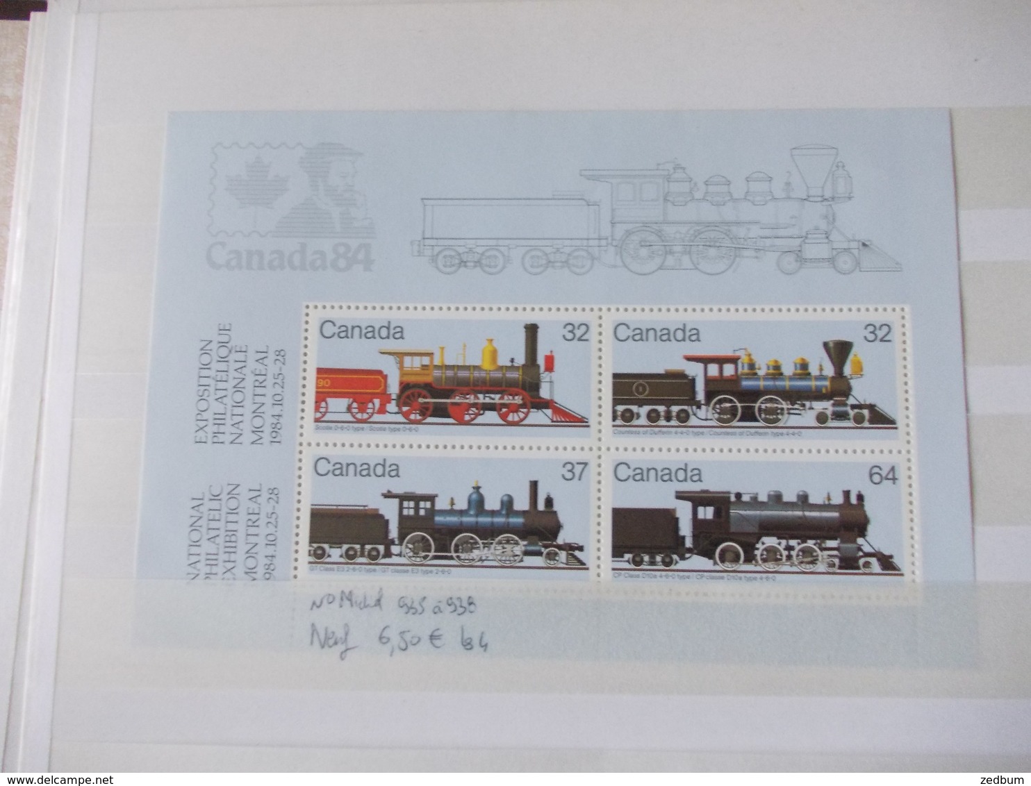 ALBUM 2 collection de timbres avec pour thème le chemin de fer train de tout pays valeur 333.30 &euro;