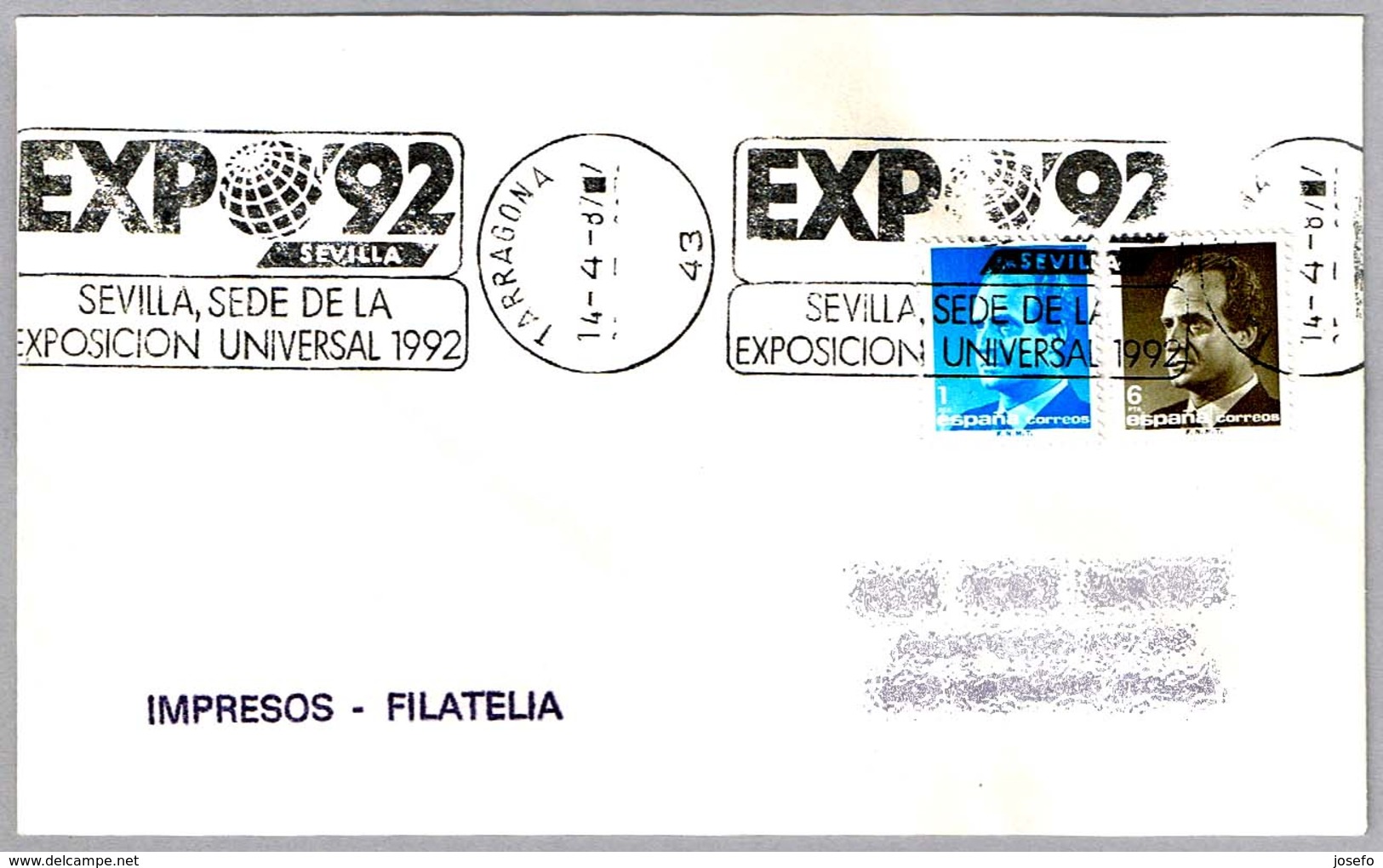 EXPO'92 - SEVILLA. Tarragona 1987 - 1992 – Sevilla (España)