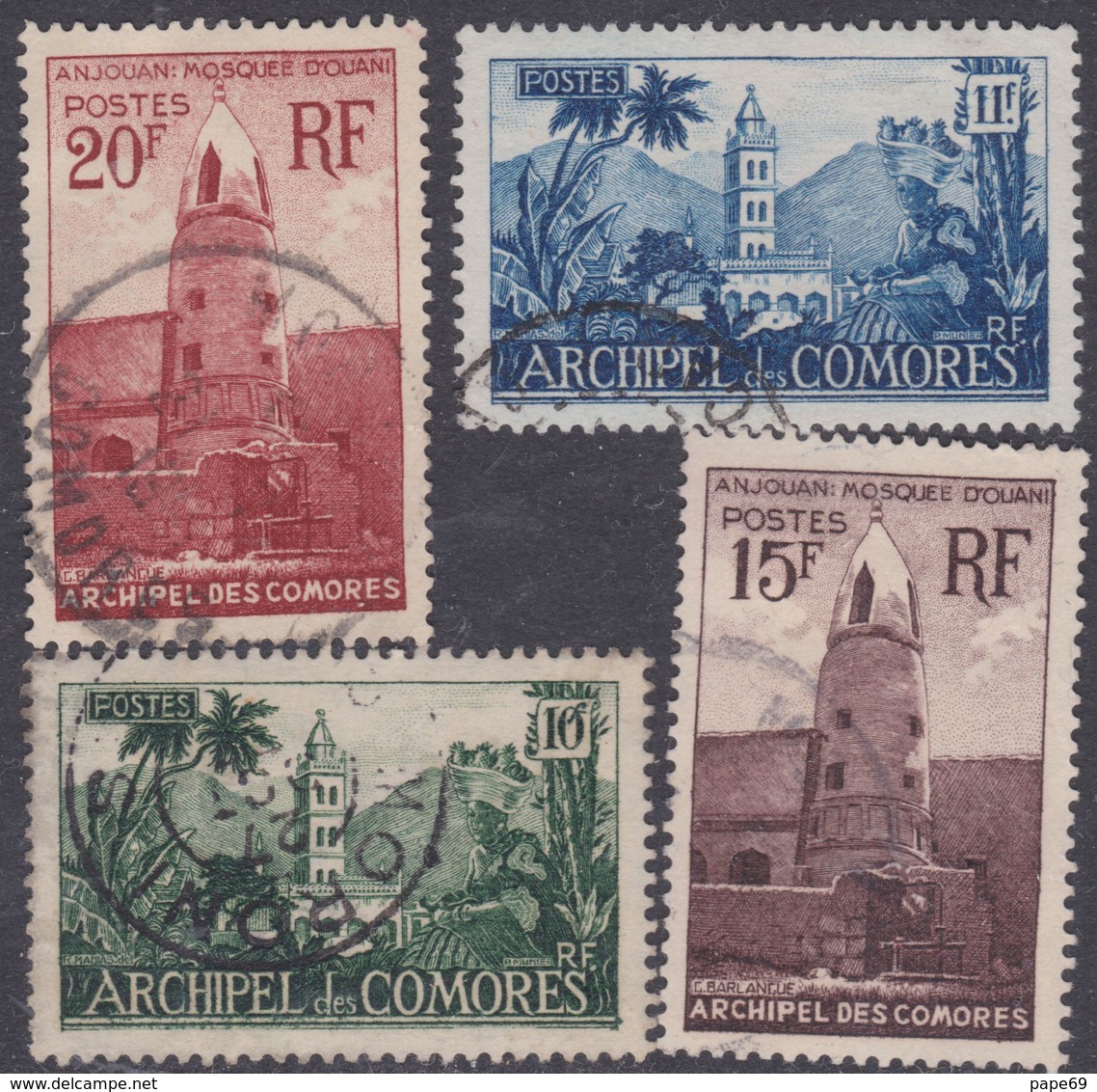 Comores N° 8 / 11  O  Partie De Série : Sites, Les 3 Valeurs  Oblitérations Moyennes Sinon TB - Used Stamps