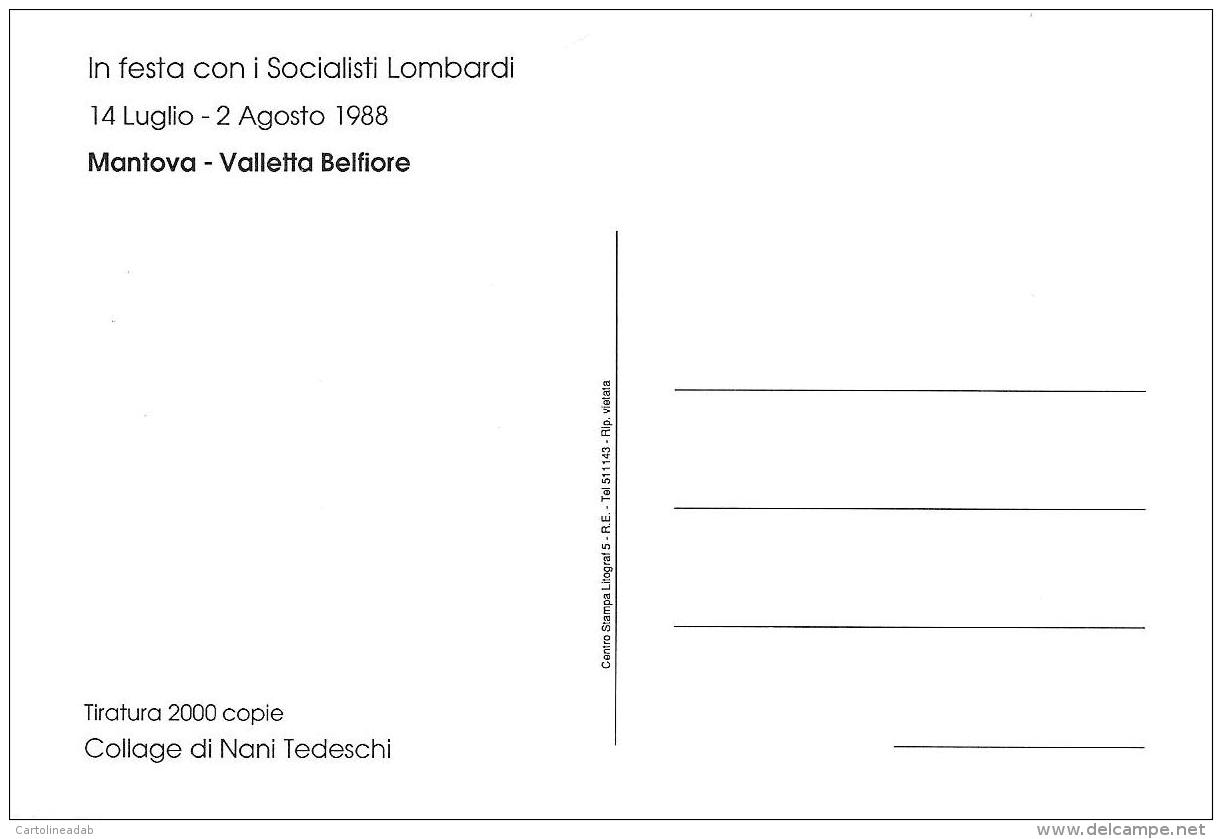 [MD1585] CPM - MANTOVA - VALLETTA BELFIORE - IN FESTA CON I SOCIALISTI LOMBARDI - COLLAGE NANI TEDESCHI - NV - Eventi