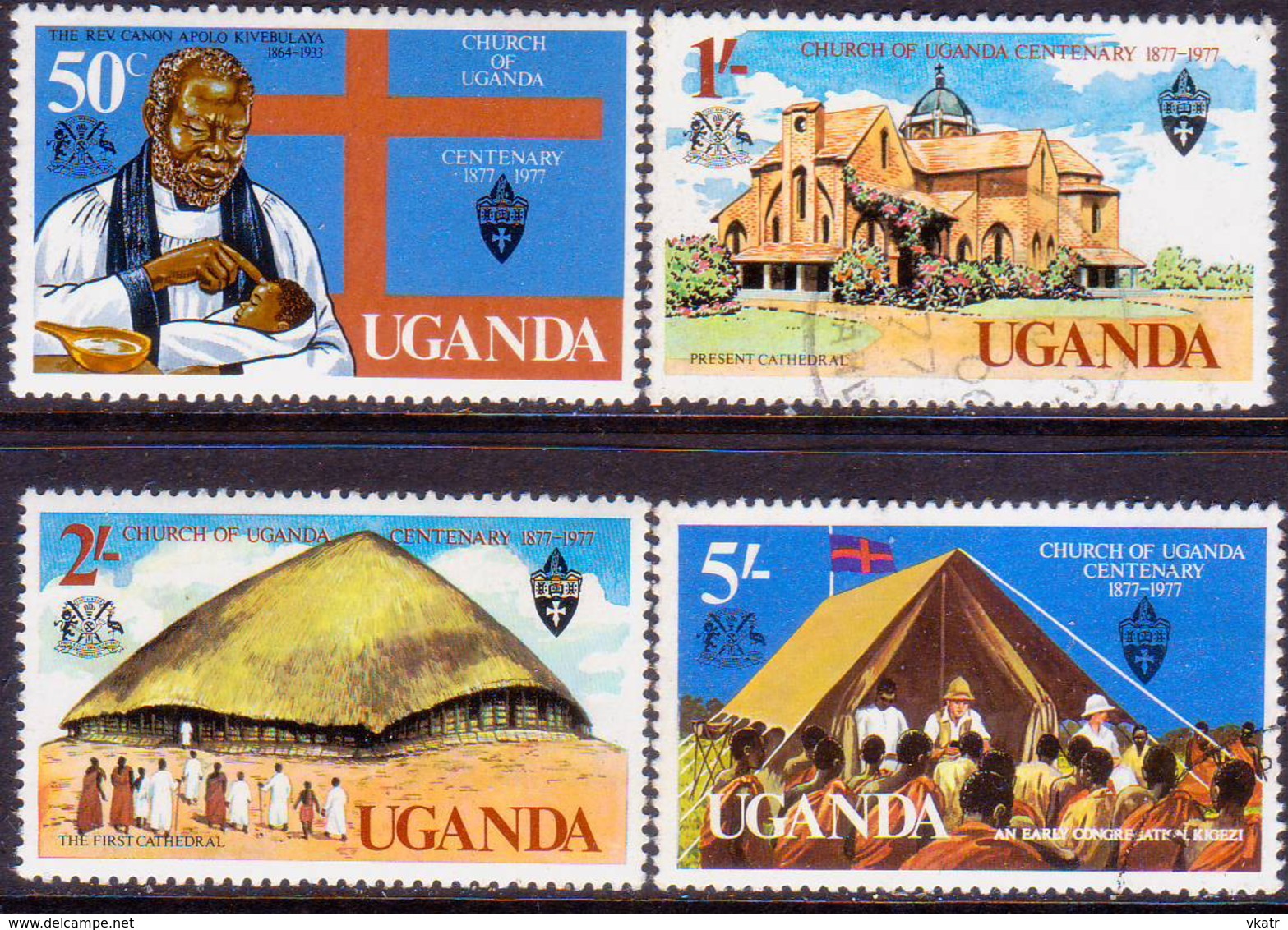 UGANDA 1977 SG #193-96 Compl.set Used Ugandan Church - Uganda (1962-...)