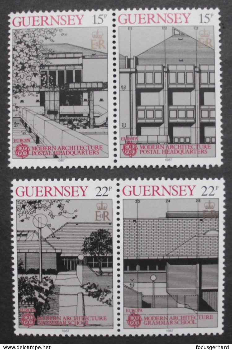 Guernsey     Cept   Europa   Moderne Architektur    1987     ** - 1987