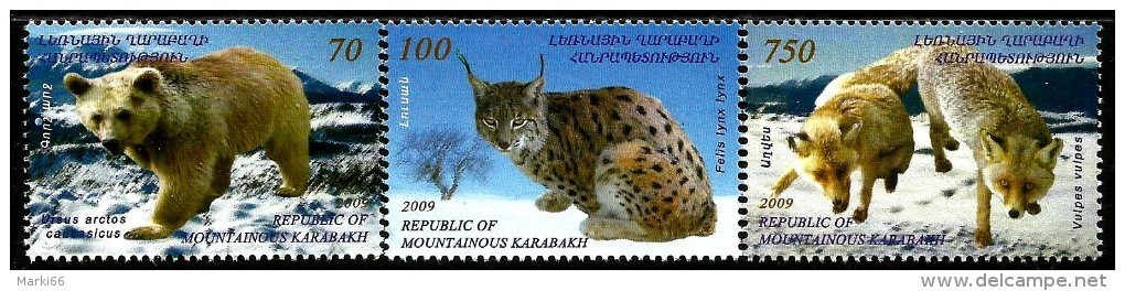 Armenia - Nagorno-Karabakh - 2009 - Wild Fauna - Mint Stamp Set - Armenia