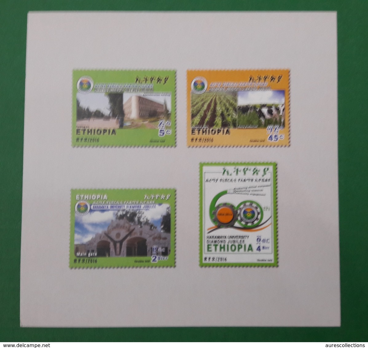 ETHIOPIA ETHIOPIE ¤ DELUXE PROOF EPREUVE DE LUXE ¤ 2016 60TH ANNIVERSARY HARAMAYA UNIVERSITY ¤ ULTRA RARE - Ethiopie