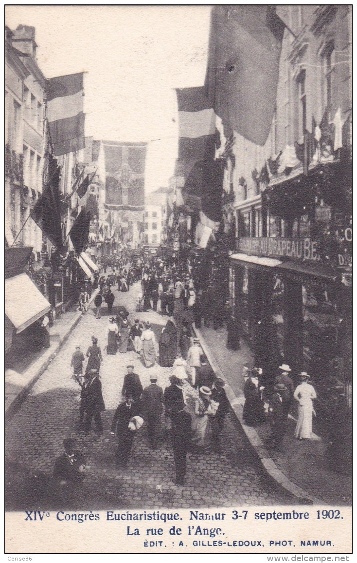 XIV E Congrès Eucharistique Namur 3-7 Septembre 1902 La Rue De L'Ange - Namen