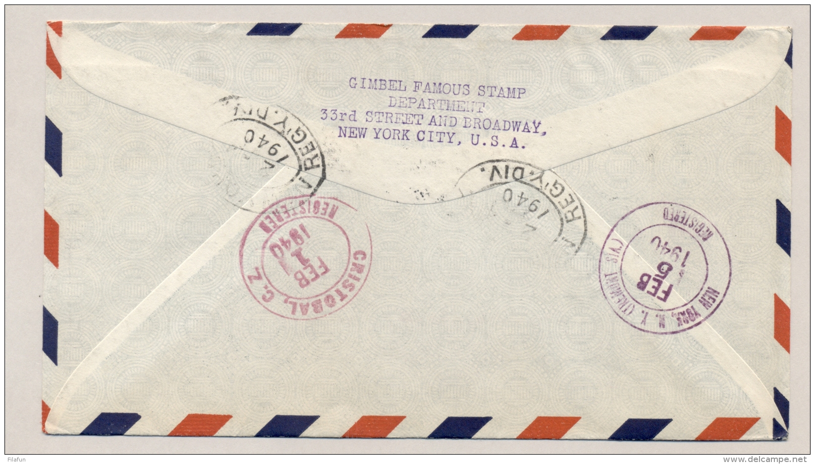 Nicaragua - 1940 - 5 Stamps On R-Airmail Cover From Managua To New York / USA - Nicaragua