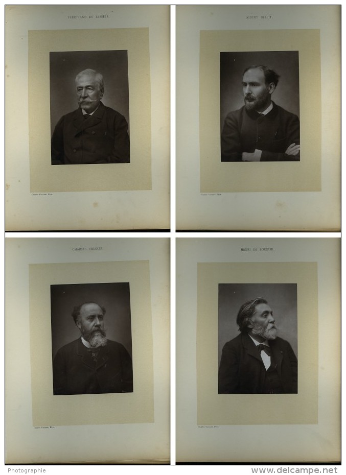 Personnalités Contemporaines, Portraits Et Biographies, 50 Photographies Par Charles Gallot 1885 - Album & Collezioni