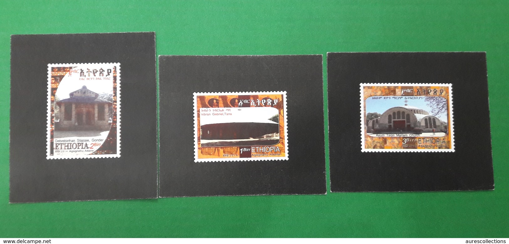 ETHIOPIA ETHIOPIE ¤ DELUXE PROOF EPREUVE DE LUXE ¤  2014 CHURCHES SHORT SET 3 FROM 4 ¤ ULTRA RARE - Ethiopie