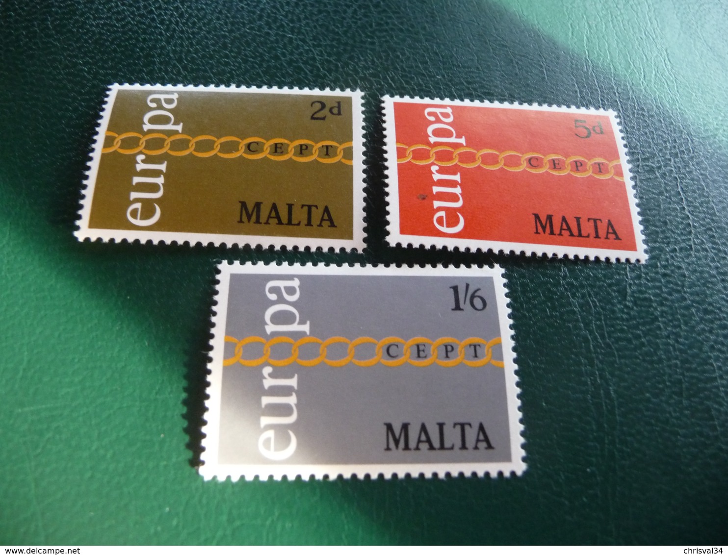 TIMBRES   MALTE   EUROPA    1971   N  424  A  426   COTE  1,80  EUROS   NEUFS  LUXE** - 1971