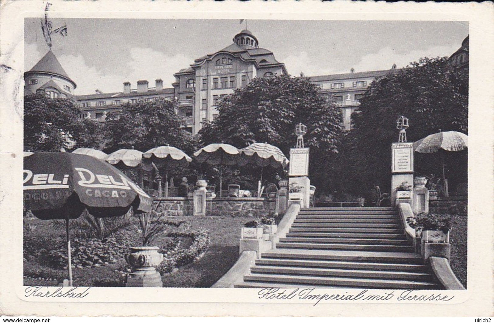 AK Karlsbad - Hotel Imperial Mit Terrasse - Stempel Imperial Hotel Carlsbad - 1932 (34501) - Boehmen Und Maehren