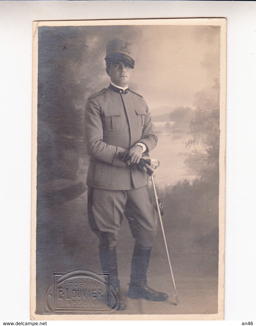 Fotocartolina Del Militare Carlo Fiorentini-Spezia Ottobre 1929-Foto E.Louvier Spezia-Originale 100%- - Autres & Non Classés