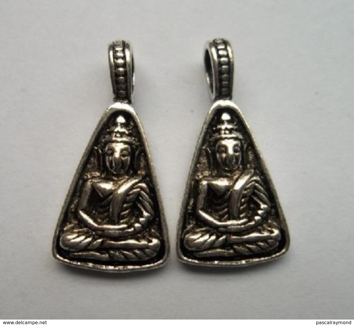 Argent Tibétain Pendentif De Charmes De Bouddha - Pendants