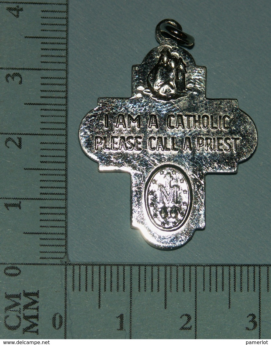 Medaille Religieuse, Medal, Medaglia - Medaille Cruciforme, Multi-dévotions, 7 Gr - Religion & Esotérisme