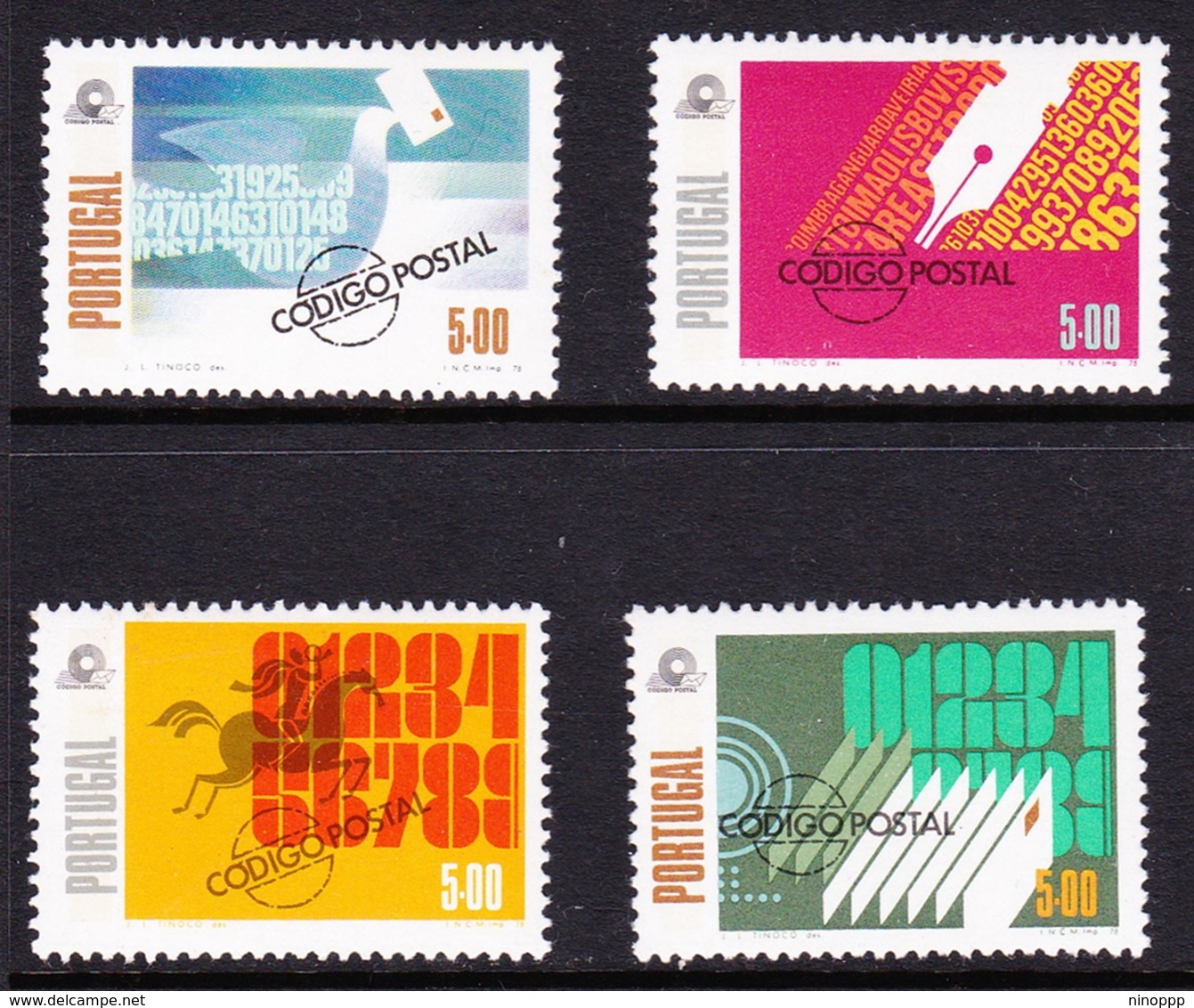 Portugal SG 1729-1732 1978 Introduction Of Postal Code, Mint Never Hinged - Unused Stamps