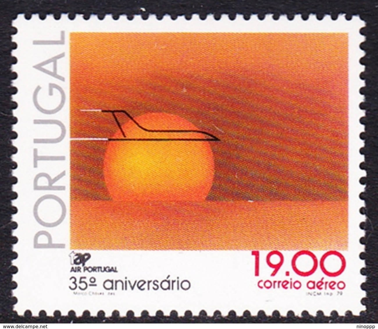 Portugal SG 1773 1979 35th Anniversary Of TAP, 19e Aircraft And Sunset, Mint Never Hinged - Unused Stamps