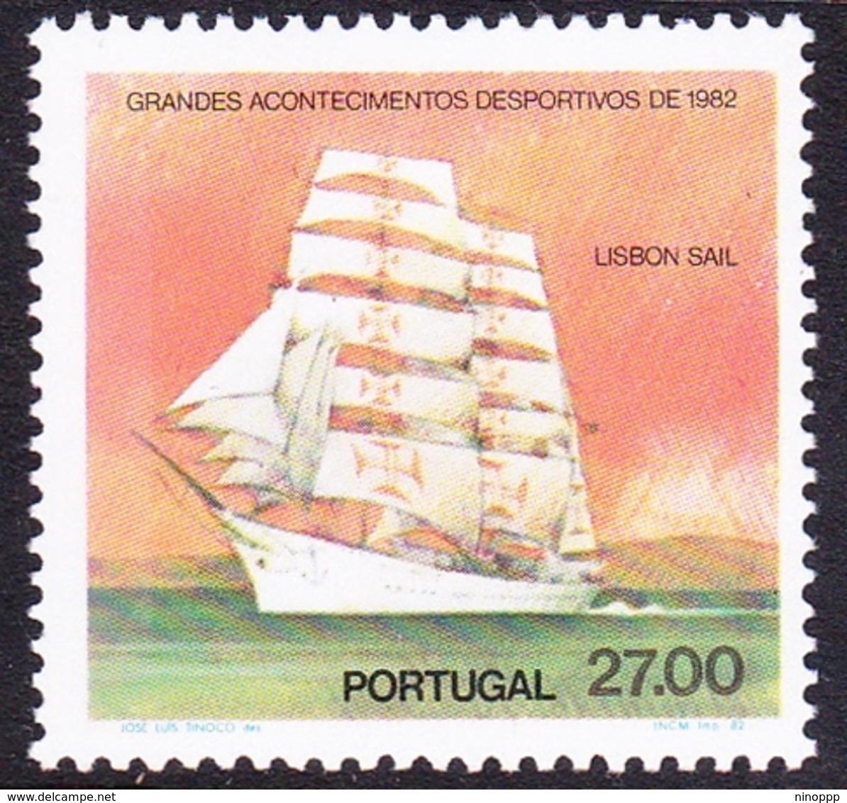 Portugal SG 1873 1982 Sports, 27e Lisbon Sailing Race, Mint Never Hinged - Nuevos